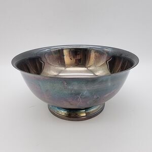 Vintage Newport Gorham Silverplate Footed Trophy Bowl YB78 MCM Deco 8x3.75"